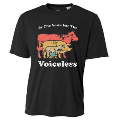 Be The Voice For The Voiceless Animal Welfare Vegan Gift Cooling Performance Crew T-Shirt