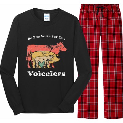 Be The Voice For The Voiceless Animal Welfare Vegan Gift Long Sleeve Pajama Set