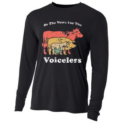 Be The Voice For The Voiceless Animal Welfare Vegan Gift Cooling Performance Long Sleeve Crew