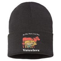 Be The Voice For The Voiceless Animal Welfare Vegan Gift Sustainable Knit Beanie