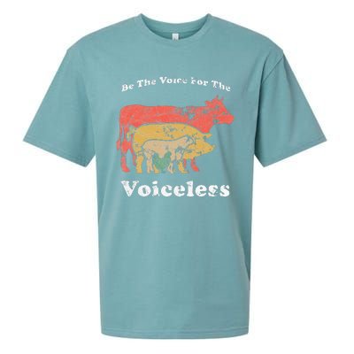 Be The Voice For The Voiceless Animal Welfare Vegan Gift Sueded Cloud Jersey T-Shirt