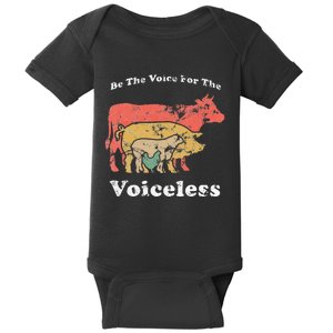 Be The Voice For The Voiceless Animal Welfare Vegan Gift Baby Bodysuit