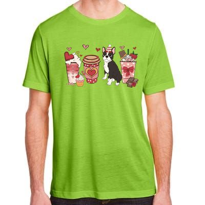 Boston Terrier Valentines Day Dog Mom Coffee Lovers Gift Adult ChromaSoft Performance T-Shirt