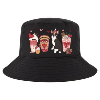 Boston Terrier Valentines Day Dog Mom Coffee Lovers Gift Cool Comfort Performance Bucket Hat