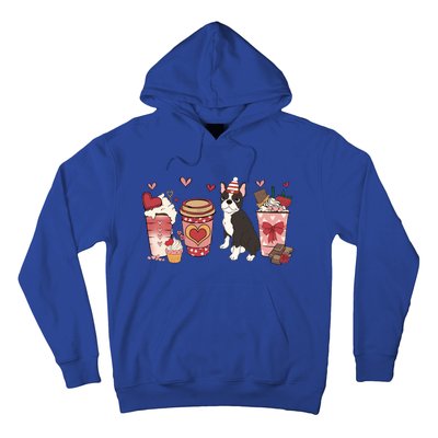 Boston Terrier Valentines Day Dog Mom Coffee Lovers Gift Hoodie