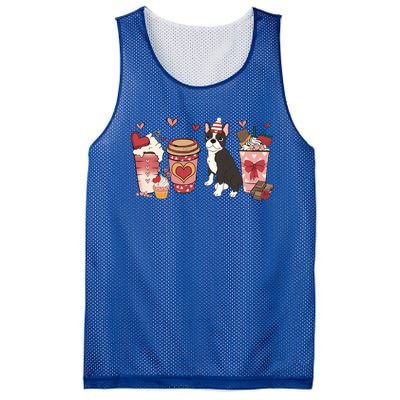 Boston Terrier Valentines Day Dog Mom Coffee Lovers Gift Mesh Reversible Basketball Jersey Tank