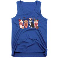 Boston Terrier Valentines Day Dog Mom Coffee Lovers Gift Tank Top