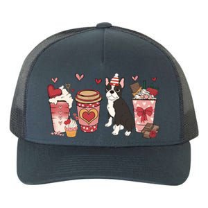 Boston Terrier Valentines Day Dog Mom Coffee Lovers Gift Yupoong Adult 5-Panel Trucker Hat