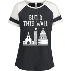 Build This Wall Separation Of Church And State Usa Gift Enza Ladies Jersey Colorblock Tee