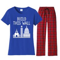 Build This Wall Separation Of Church And State Usa Gift Women's Flannel Pajama Set