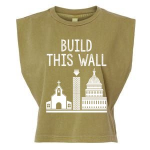 Build This Wall Separation Of Church And State Usa Gift Garment-Dyed Women's Muscle Tee