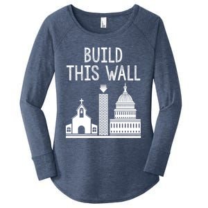 Build This Wall Separation Of Church And State Usa Gift Women's Perfect Tri Tunic Long Sleeve Shirt