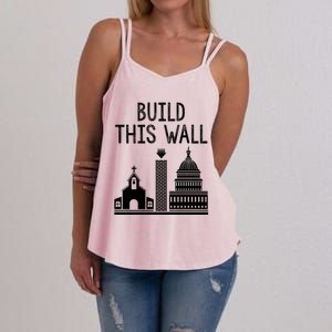 Build This Wall Separation Of Church And State Usa Gift Women's Strappy Tank