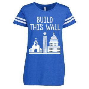 Build This Wall Separation Of Church And State Usa Gift Enza Ladies Jersey Football T-Shirt