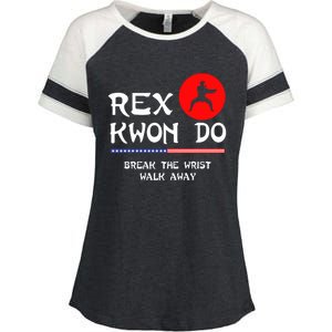 Break The Wrist Walk Away Rex Kwon Do Enza Ladies Jersey Colorblock Tee