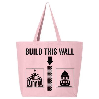 Build This Wall Separation of Church And State USA 25L Jumbo Tote