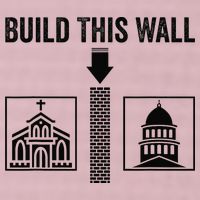 Build This Wall Separation of Church And State USA 25L Jumbo Tote