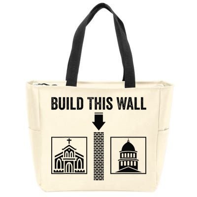 Build This Wall Separation of Church And State USA Zip Tote Bag