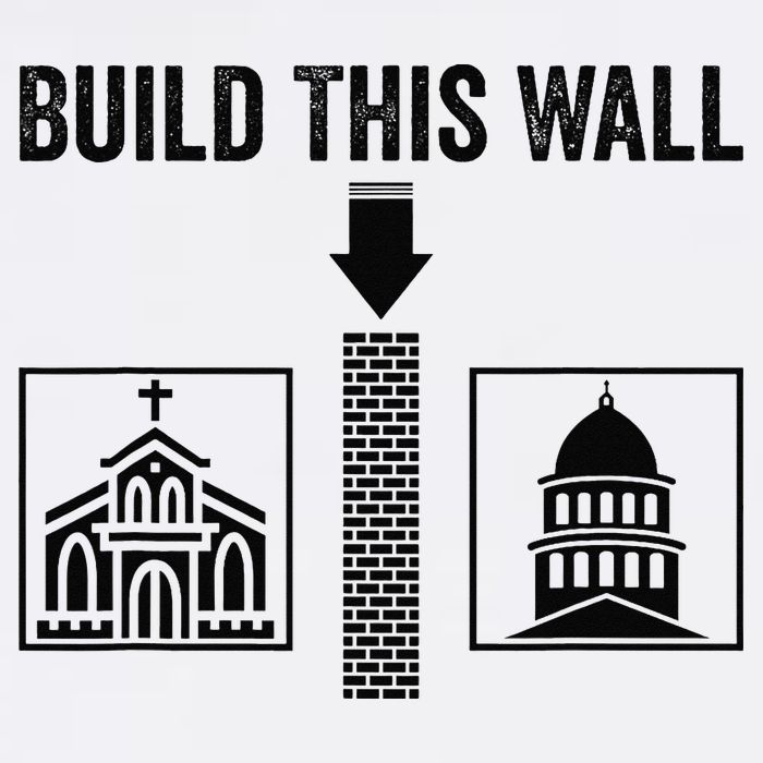 Build This Wall Separation of Church And State USA Garment-Dyed Sweatshirt