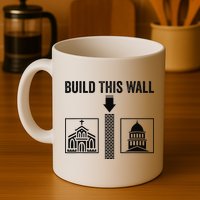 Build This Wall Separation of Church And State USA Mug