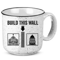 Build This Wall Separation of Church And State USA 15oz Campfire Ceramic Mug