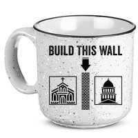 Build This Wall Separation of Church And State USA 15oz Campfire Ceramic Mug