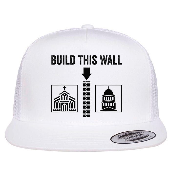 Build This Wall Separation of Church And State USA Flat Bill Trucker Hat