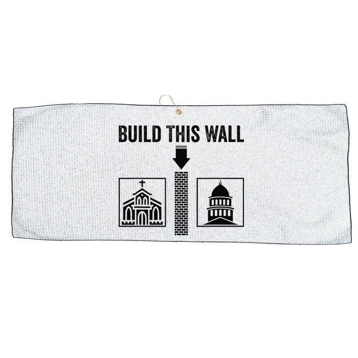 Build This Wall Separation of Church And State USA Large Microfiber Waffle Golf Towel