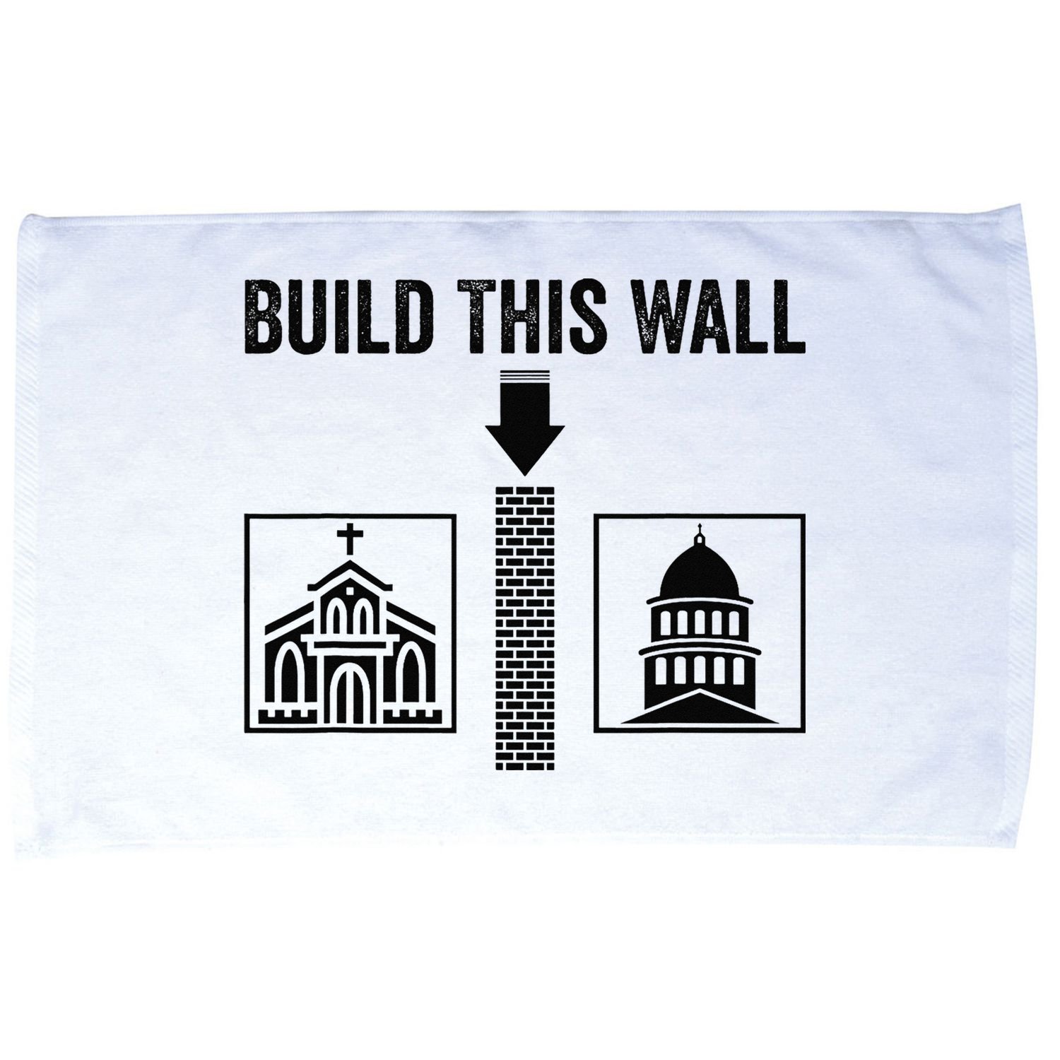 Build This Wall Separation of Church And State USA Microfiber Hand Towel