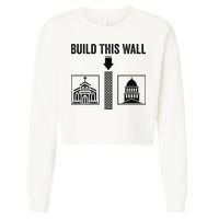 Build This Wall Separation of Church And State USA Cropped Pullover Crew