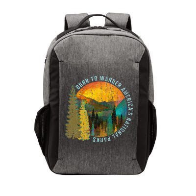Born To Wander Americas National Parks Vintage Vector Backpack