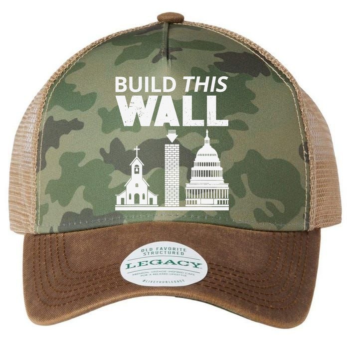 Build This Wall Separation of Church And State USA Legacy Tie Dye Trucker Hat