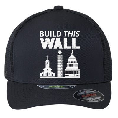 Build This Wall Separation of Church And State USA Flexfit Unipanel Trucker Cap