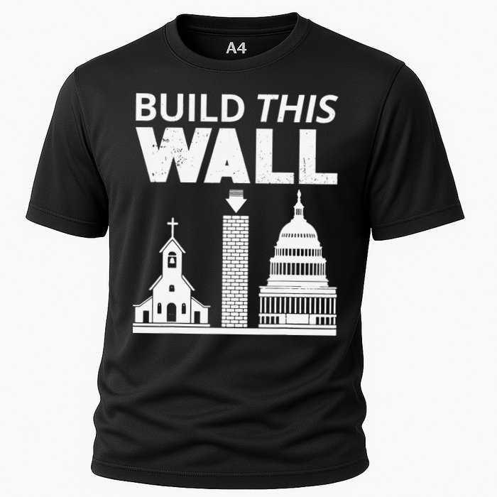 Build This Wall Separation of Church And State USA Cooling Performance Crew T-Shirt