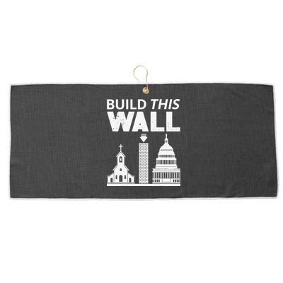 Build This Wall Separation of Church And State USA Large Microfiber Waffle Golf Towel