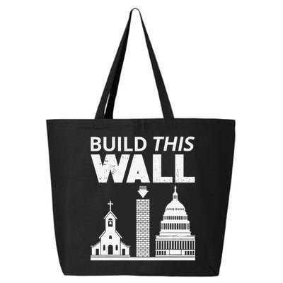 Build This Wall Separation of Church And State USA 25L Jumbo Tote