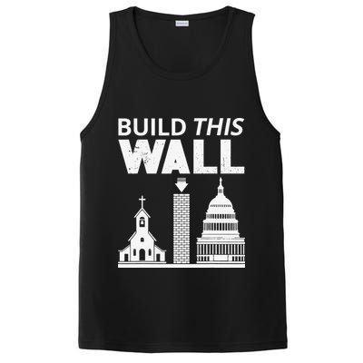 Build This Wall Separation of Church And State USA PosiCharge Competitor Tank