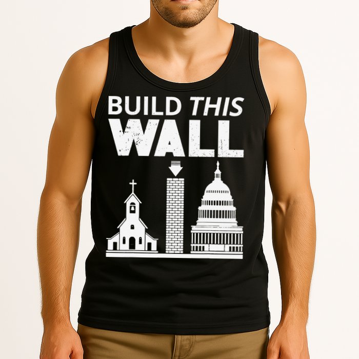 Build This Wall Separation of Church And State USA Tank Top