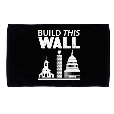 Build This Wall Separation of Church And State USA Microfiber Hand Towel