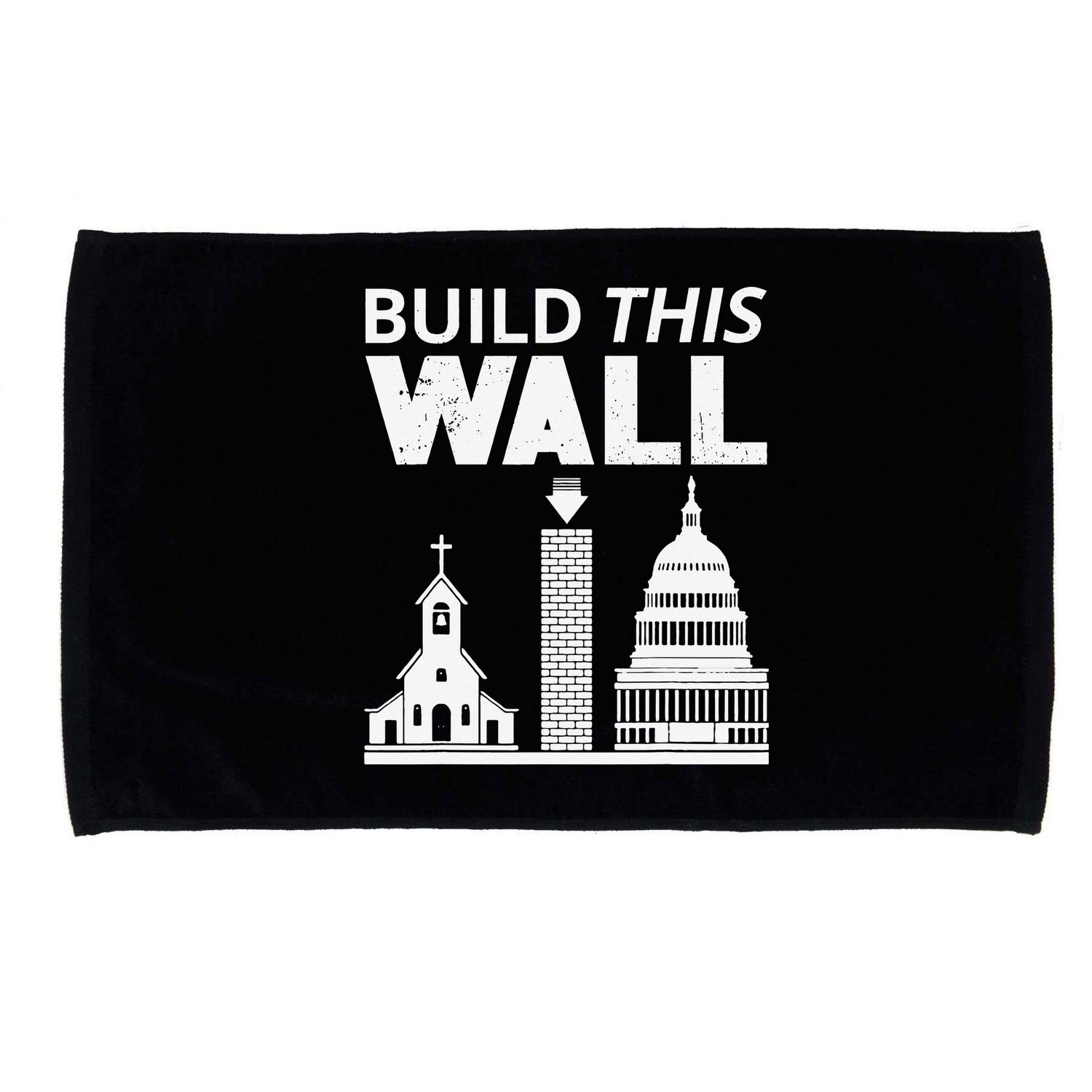 Build This Wall Separation of Church And State USA Microfiber Hand Towel