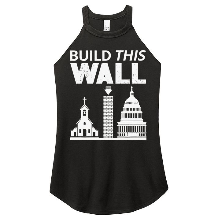 Build This Wall Separation of Church And State USA Women's Perfect Tri Rocker Tank