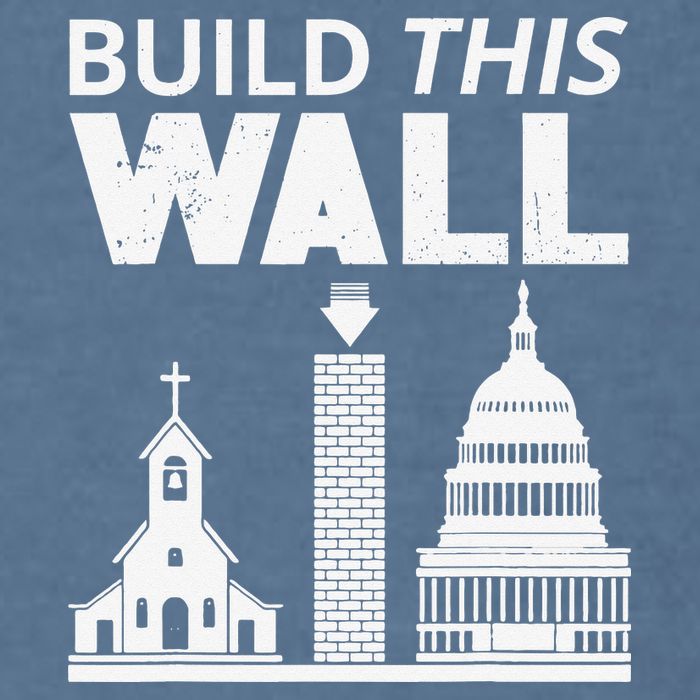 Build This Wall Separation of Church And State USA Garment-Dyed Sweatshirt