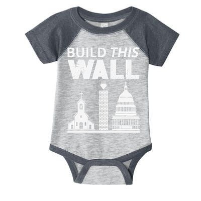 Build This Wall Separation of Church And State USA Infant Baby Jersey Bodysuit