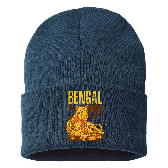 Bengal Tiger Wild Bengal Tiger Sustainable Knit Beanie