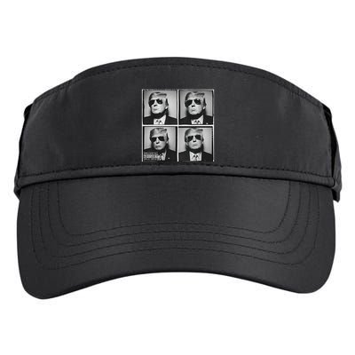 Badass Trump Wearing Sunglasses Donald Trump Album Cover Adult Drive Performance Visor