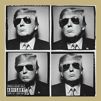 Badass Trump Wearing Sunglasses Donald Trump Album Cover Hoodie