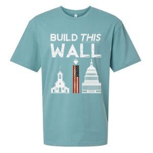 Build This Wall Separation Of Church And State Usa Gift Sueded Cloud Jersey T-Shirt