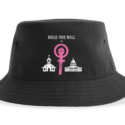 Build This Wall Separate Church And State Sustainable Bucket Hat