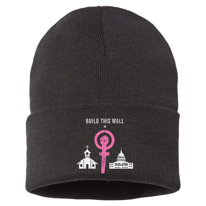 Build This Wall Separate Church And State Sustainable Knit Beanie