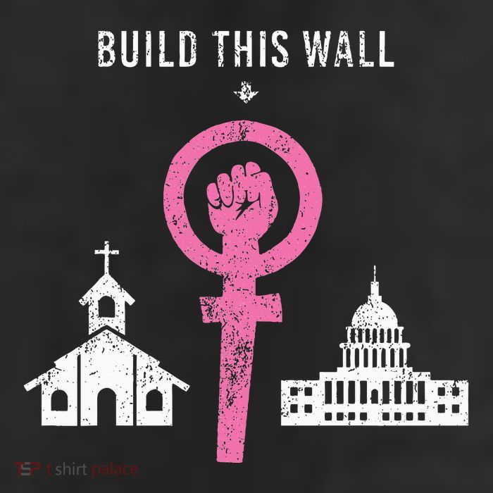 Build This Wall Separate Church And State 25L Jumbo Tote